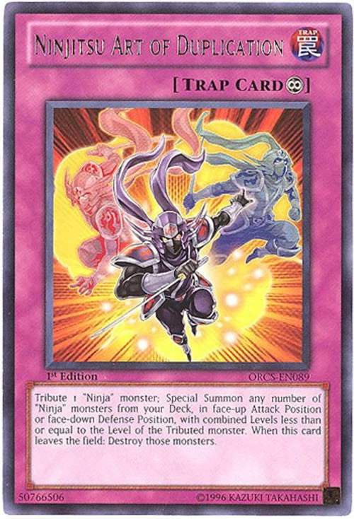 Yu-Gi-Oh Card - ORCS-EN089 - NINJITSU ART OF DUPLICATION (rare) - NM - Image 1 of 1