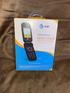 New AT&T LG B470 Prepaid Unlimited Talk and Text Flip Phone Black - Picture 1 of 12