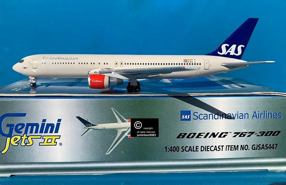 Gemini Jets Scandinavian Airlines SAS 767-300 1:400 scale diecast model aircraft Foto 1 de 1