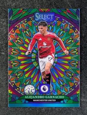 2024-25 Panini Select EPL ALEJANDRO GARNACHO Prizm Stained Glass SP #2 - Image 1 of 3