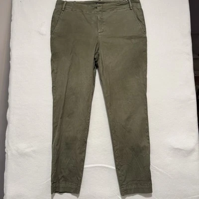 Pantalones rectos relajados grises verdes NYDJ con elevación x pliegue - 10P carga Foto 1 de 4