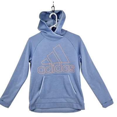 Adidas Sudadera con Capucha Juvenil Pequeña Azul ClimaCálido Pullover Logo Canguro Bolsillo EI8349 Foto 1 de 4