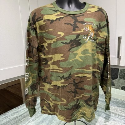 Riot Society Shirt Men XL Multicolor Camo Japan Tiger Outdoors Streetwear Tee - Image 1 of 4