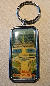 Vintage Keychain Germany Deutschland Schloss Herrenchiemsee Metal Fob Souvenir  - Picture 1 of 11