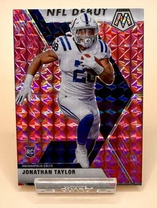 2020 Panini Mosaic Football - Jonathan Taylor RC NFL Debit Pink Camo Prizm 🏈 - Bild 1 von 2