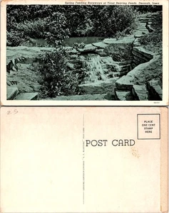 Spring Feeding Raceways at Trout Rearing Ponds Decorah Iowa Postcard - Picture 1 of 1