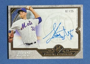 2017 Topps Museum Steven Matz Archivio Autografi Auto 7/25 Mets AA-SMZ - Foto 1 di 2