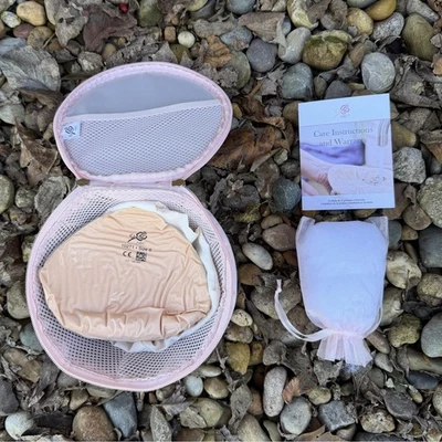 ABC Silicone Breast Prosthesis Form Size 6 Pink Carrying Case Care Instructions - Image 1 of 4