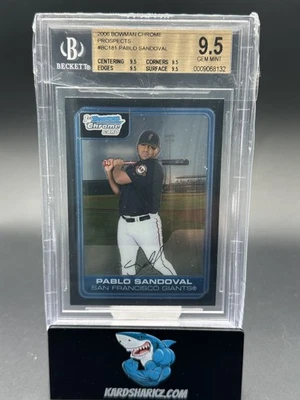 1st Bowman 2006 cromo Pablo Sandoval BC181 SF Giants RC BGS 9,5 verdadera joya plus  Foto 1 de 2