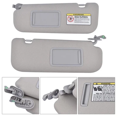 Hyundai Elantra 2011-2015 Sun Visor Pair Left+Right w/ Mirror Gray 1.8L 2.0L Foto 1 de 4