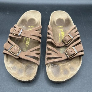 Sandalo comodo Birkenstock Granada taglia 36 pelle marrone morbido plantare supporto arco plantare - Foto 1 di 10