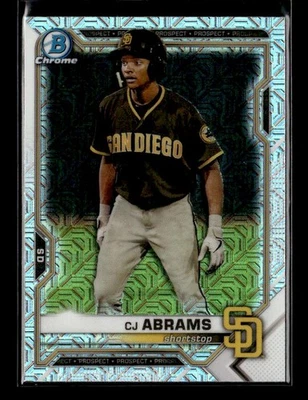 2021 Bowman Chrome #BCP-227 CJ Abrams Prospects Mojo Refractor San Diego Padres - Image 1 of 2