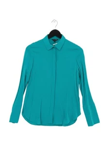 Massimo Dutti Women's Blouse UK 8 Blue Silk with Elastane, Viscose Basic - Picture 1 of 6