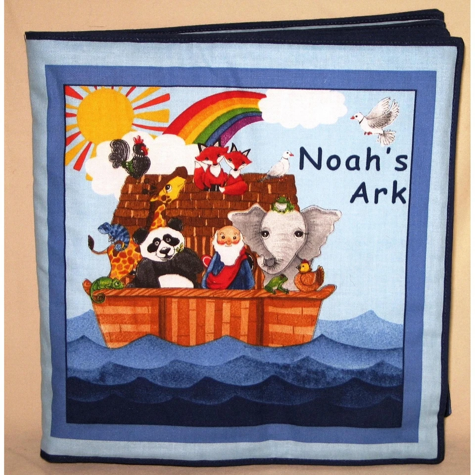 Libro de felpa de tela/tela del Arca de Noé, perfecto para cualquier guardería temática del Arca de Noé Foto 1 de 4