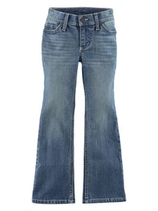 Wrangler Girls Nicole Bootcut Jeans Denim Comfort Pants Bottoms Medium Blue New - Picture 1 of 2