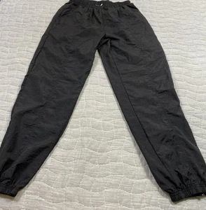 Vintage Reebok Hose Herren Large schwarz Nylon Track Jogginghose Zip Bündchen 90s - Bild 1 von 10