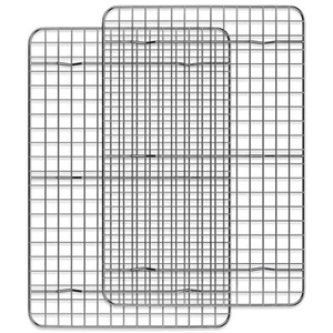 Rastrelliera di Raffreddamento per Cottura Confezione da 2, 15 x 10 Pollici Rastrelliera da Forno, Acciaio Inox con... - Foto 1 di 7