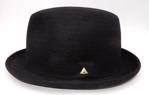 VINTAGE CHAMP BLACK FELT FEDORA HAT, BERNIE'S MEN'S SHOP NJ, MEN'S SIZE 6-7/8 - Picture 1 of 12