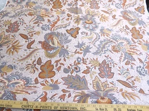 Original Vintage Kenmill Baumwollstoff im jakobinischen Stil - Bild 1 von 13