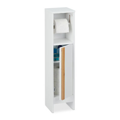 Toilettenpapierhalter Stehend, Toilettenpapier Schrank Weiß, WC Schrank Kloregal • 34.99€