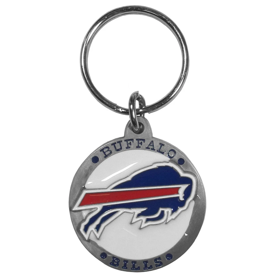 Buffalo Bills 3-D Logo Metal Key Chain NFL Football (Round) - Image 1 of 1