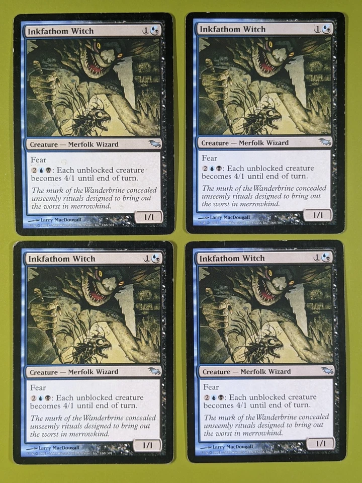 Inkfathom Witch x4 Shadowmoor 4x Playset Magic the Gathering MTG - Image 1 of 1