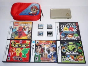 Nintendo DS Lite Zelda Gold Edition & 9 Nintendo DS Games Lot - Picture 1 of 14