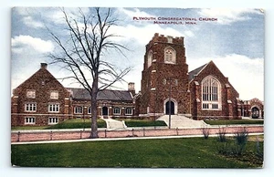 Postcard Minnesota Plymouth Congressional Church Minneapolis, MN Hennepin County - Picture 1 of 3
