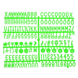 Felt Letter Board Letters Numbers Symbols 3/4 Inch Green Alphabet Changeable - Picture 1 of 6