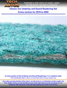 Underlay & Soundproof Set Handmade to Order Austin A30 - Picture 1 of 5