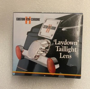 Custom Chrome 09714 Laydown Clear Taillight Lens Harley 1973-Up Stock 68034-77 - Picture 1 of 3