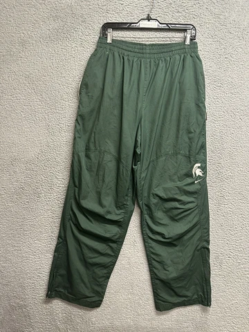 NIKE Team Michigan State Spartans Men’s Jogger Nylon Pants Medium Green White Cover