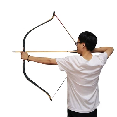 30lbs Recurve Bamboo Bow Handmade Laminated Long Bow Mongolian Kyudo Archery - Image 1 of 4