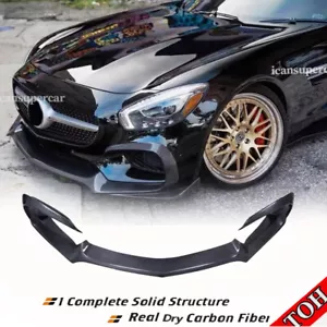 Real CARBON FIBER Front Bumper Lip Splitter FOR MERCEDES BENZ AMG GT GTS - Bild 1 von 7