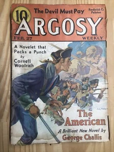 "Argosy" Feb 27, 1937 Cornell Woolrich Cvr story, Max Brand - Picture 1 of 4