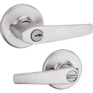 (4)-Kwikset Delta Eingangstürhebel Schlossset, Satin Chrom 405DL 26D 6AL RCS K4 V1 - Bild 1 von 1
