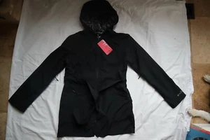 Neu mit Etikett schwarz Oakley Reißverschluss vorne leicht wasserdicht Trenchcoat groß - Bild 1 von 9