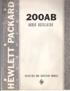 Original Hewlett Packard 200AB Audio Oscillator Ops&Svc Manual 200AB001-5 - Picture 1 of 1