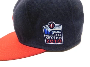 MN Twins 2010 Inaugural Season New Era Hat 7 3/8 5950 Fitted Navy Blue Red MLB - Picture 1 of 21