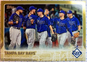 2015 Topps Series 2 TAMPA BAY RAYS #669  Gold Team Card #1097/2015 Zobrist+Longo
