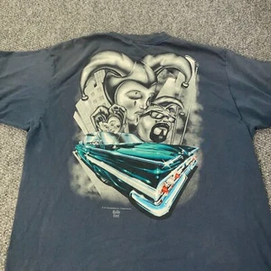 Vintage Rollin Hard Shirt Mens XL Low Rider Vato Cholo Homie Foo 1997 Gangster - Picture 1 of 11