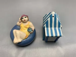 Chilling at the beach lady salt and pepper shakers - Picture 1 of 9