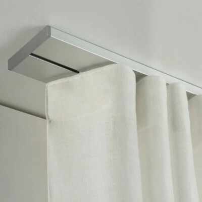 BINARIO PIATTO PER TENDE A ONDA, IN ALLUMINIO A SOFFITTO - MANUALE (no corda) - Immagine 1 di 4