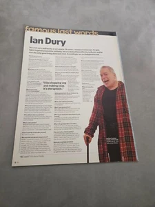 TPEEP225 MAGAZINE ARTICLE & PICTURE 11X8" IAN DURY - Picture 1 of 1