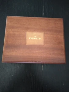 ZENITH WATCH JEWELRY BOX VINTAGE 1970's HARD WOOD OROLOGIO VINTAGE AD PUB - Foto 1 di 6