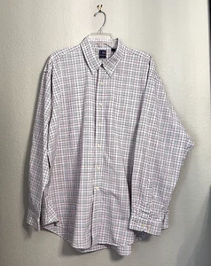 Camisa T Harris London Hombre 2XL Blanca A Cuadros Manga Larga Bolsillo Abotonada Algodón - Imagen 1 de 21