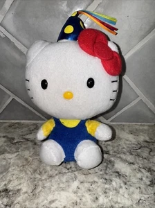 TY Beanie Babies Hello Kitty Sanrio Birthday Hat Stuffed Animal Plush 7.5 Inches - Picture 1 of 3