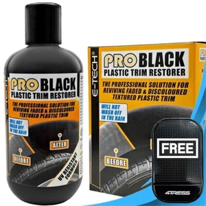 E-TECH Pro Black Plastic Trim Restorer Satin Finish to Faded 236ml ER00184 +M - Picture 1 of 16