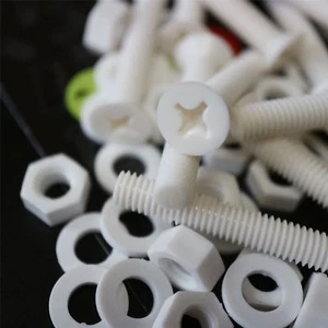 20x Tuercas y pernos blancos avellanados (PP) M6x 40 mm (15/64x 1 37/64 pulgadas) - Imagen 1 de 7
