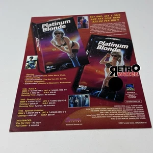 "Rubio platino sin clasificar 2001 VHS película promoción AD Slick Flyer 8,5x11"" luna llena" - Imagen 1 de 2